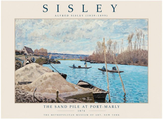 Sisley The Sand Pile at Port-marly No3 - Plakát