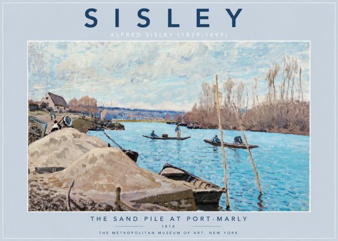 Sisley The Sand Pile at Port-marly No4 - Plakát