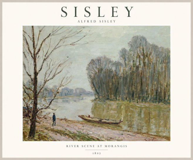 Sisley River Scene at Morangis No1 - Plakát