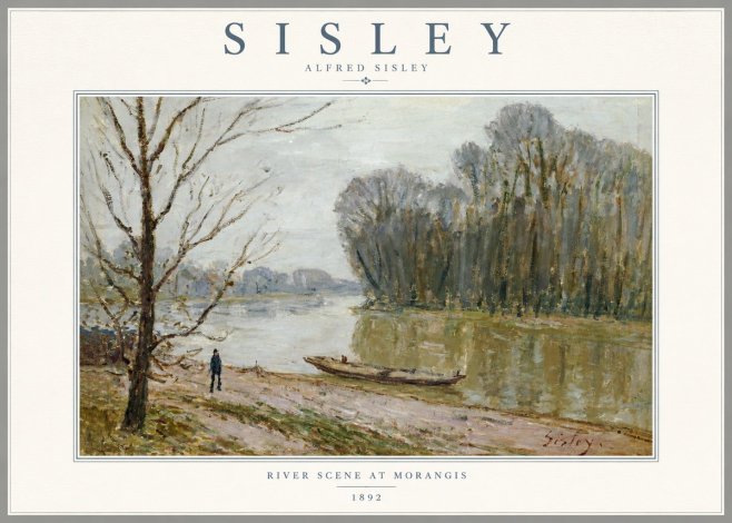 Sisley River Scene at Morangis No2 - Plakát