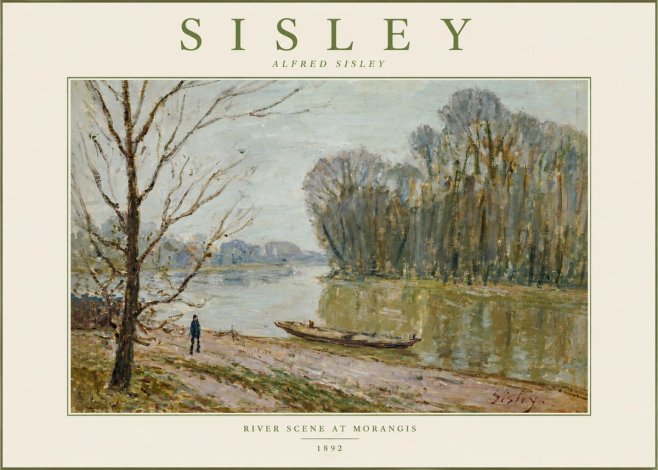 Sisley River Scene at Morangis No3 - Plakát
