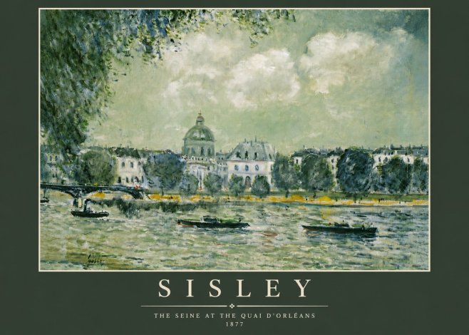 Sisley The Seine at the Quai D'orléans No3 - Plakát