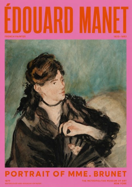 Édouard Manet Portrait of Mme. Brunet No2 - Plakát