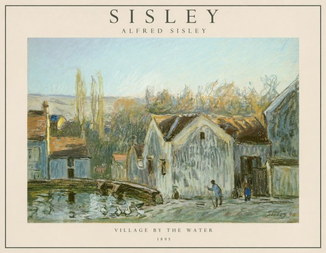 Sisley Village by the Water No1 - Plakát