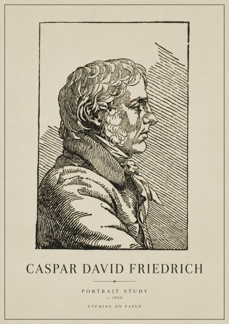 Caspar David Friedrich Portrait Study No1 - Plakát