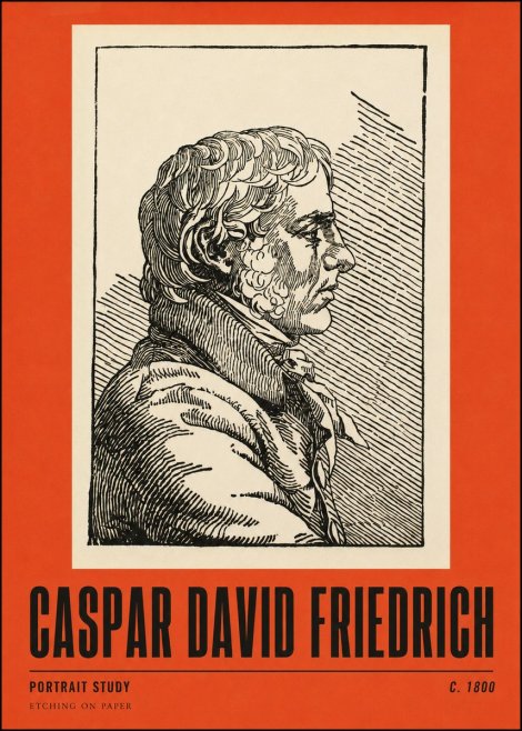 Caspar David Friedrich Portrait Study No2 - Plakát