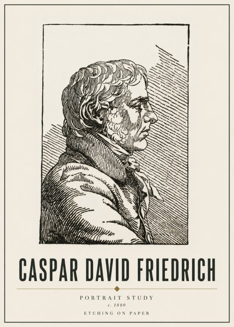 Caspar David Friedrich Portrait Study No4 - Plakát