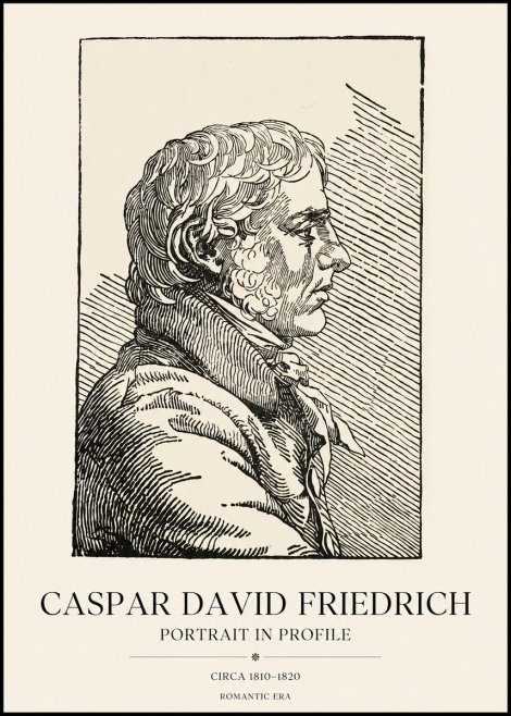 Caspar David Friedrich Portrait Study No6 - Plakát