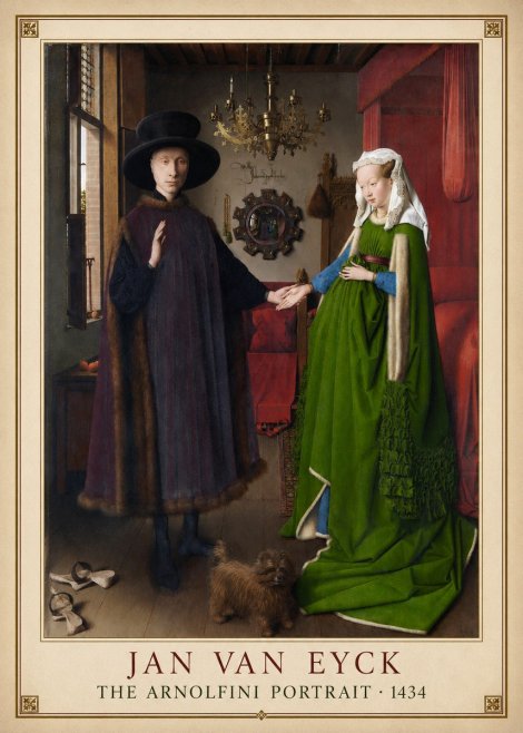 Jan van Eyck The Arnolfini Portrait VI No1 - Plakát