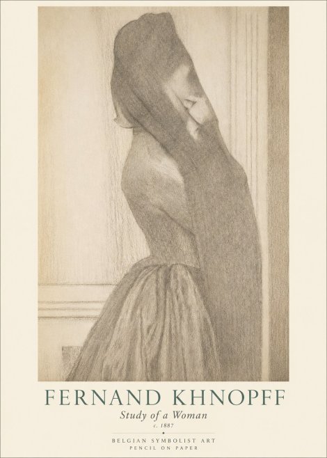 Fernand Khnopff Study of a Woman No1 - Plakát