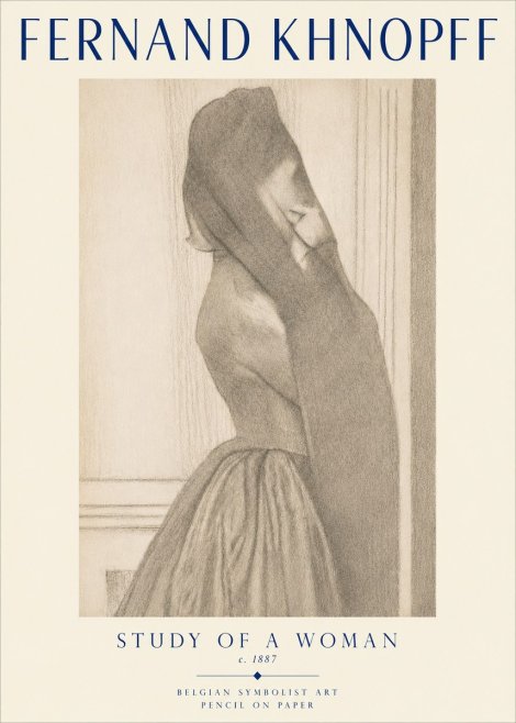Fernand Khnopff Study of a Woman No5 - Plakát