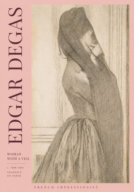 Edgar Degas Woman with a Veil No3 - Plakát