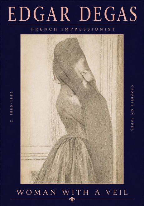Edgar Degas Woman with a Veil No5 - Plakát
