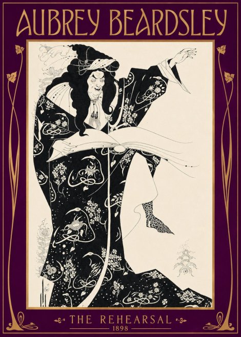 Aubrey Beardsley The Rehearsal No2 - Plakát