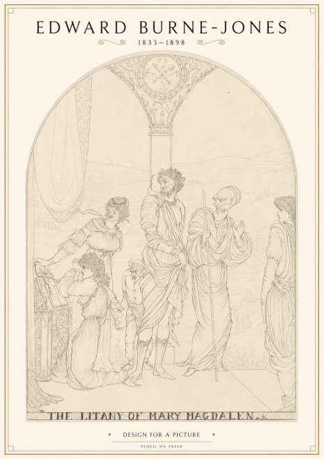 Edward Burne-Jones The Litany of Mary Magdalen No1 - Plakát