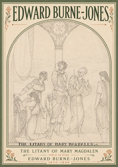 Edward Burne-Jones The Litany of Mary Magdalen No6 - Plakát