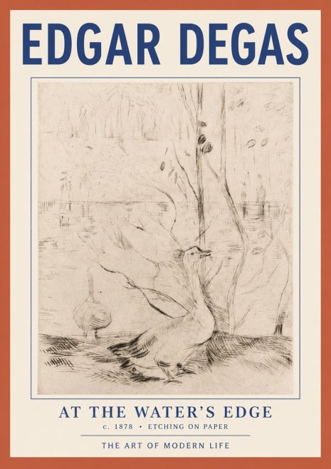 Edgar Degas At the Water's Edge No2 - Plakát