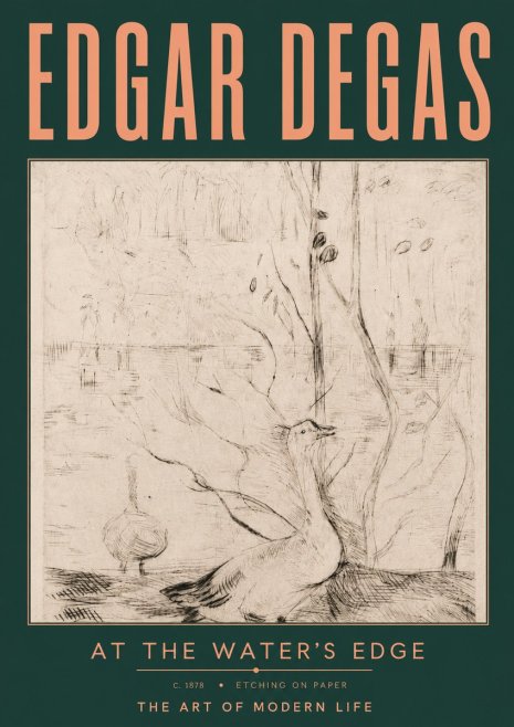 Edgar Degas At the Water's Edge No4 - Plakát