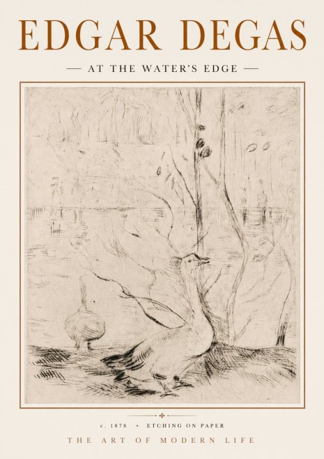 Edgar Degas At the Water's Edge No5 - Plakát