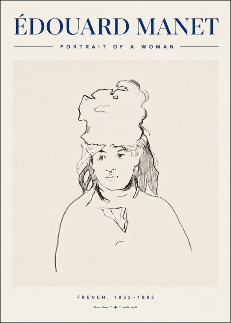 Édouard Manet Portrait of a Woman No4 - Plakát