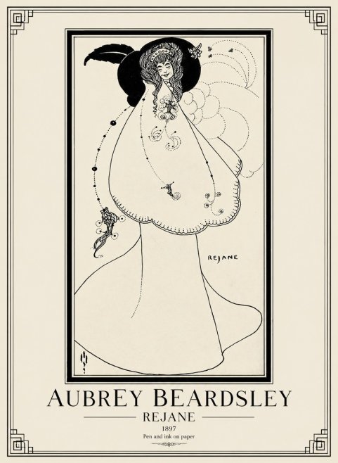 Aubrey Beardsley Rejane I No1 - Plakát