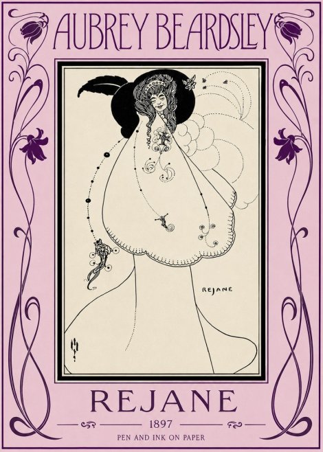 Aubrey Beardsley Rejane I No3 - Plakát