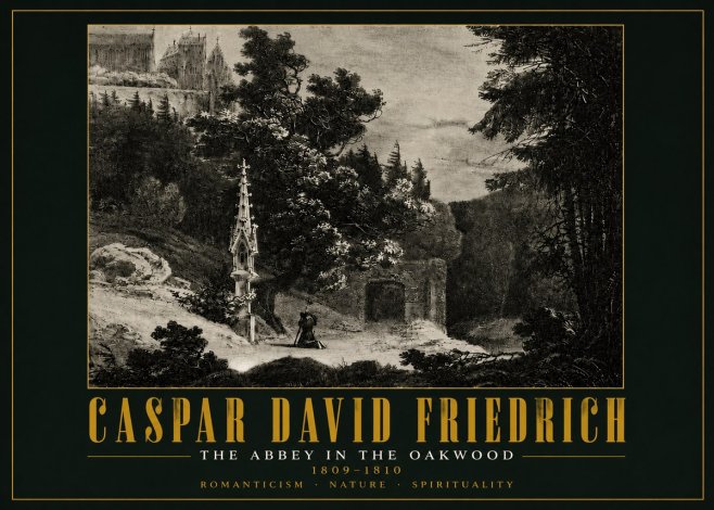 Caspar David Friedrich The Abbey in the Oakwood No5 - Plakát