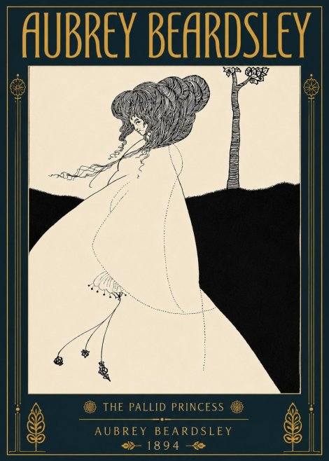 Aubrey Beardsley The Pallid Princess No4 - Plakát