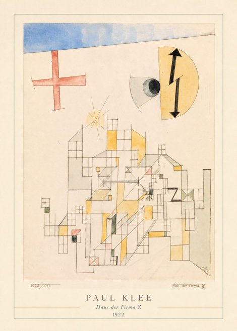 Paul Klee Haus Der Firma Z No4 - Plakát
