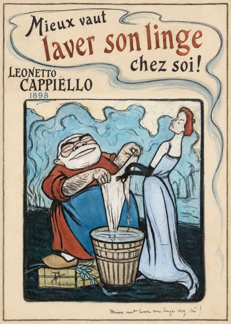 Leonetto Cappiello Mieux Vaut Laver Son Linge Chez Soi! No1 - Plakát