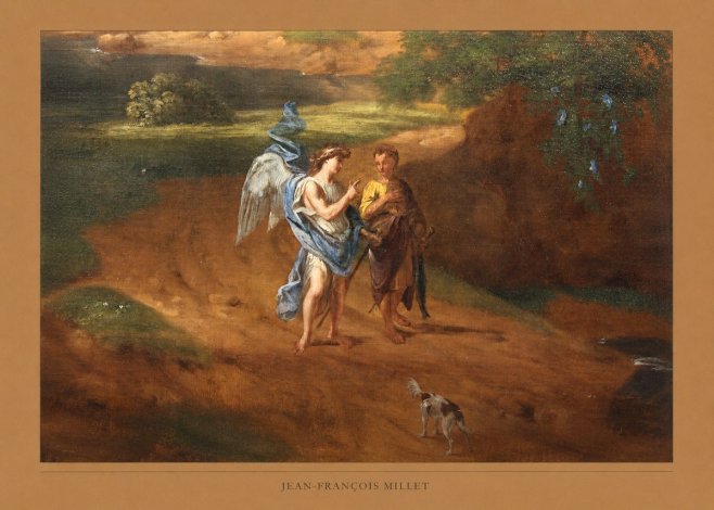 Jean-François Millet Tobias and the Angel No6 - Plakát