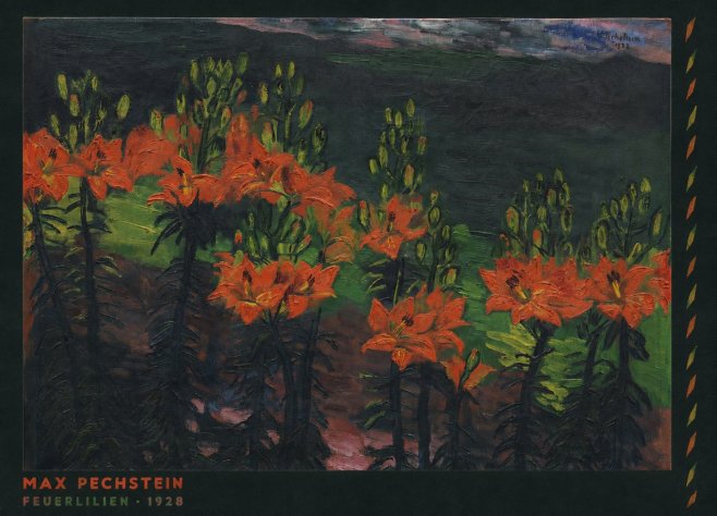 Max Pechstein Feuerlilien No6 - Plakát