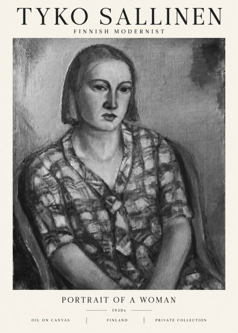 Tyko Sallinen Portrait of a Woman I No1 - Plakát