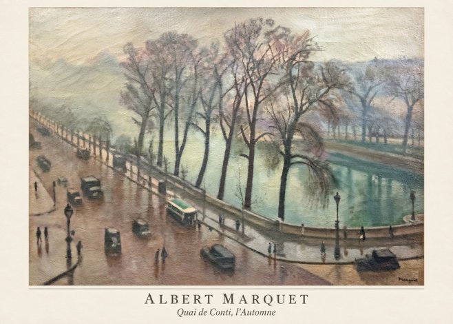 Albert Marquet Quai De Conti, L'automne No4 - Plakát