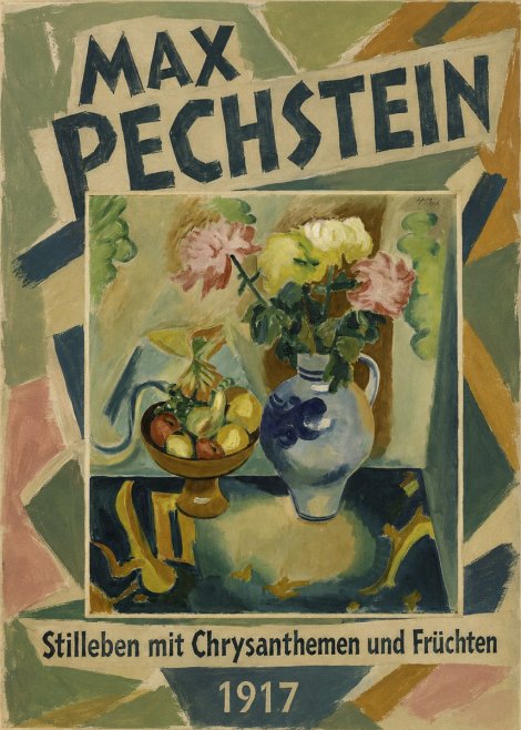 Max Pechstein Stilleben Mit Chrysanthemen Und Früchten No1 - Plakát