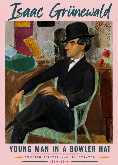 Isaac Grünewald Young Man in a Bowler Hat No6 - Plakát