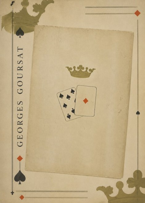Georges Goursat Crown and Playing Cards No2 - Plakát