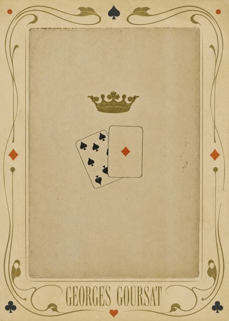 Georges Goursat Crown and Playing Cards No5 - Plakát