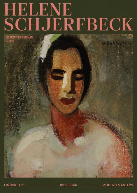 Helene Schjerfbeck Portrait of a Woman III No2 - Plakát