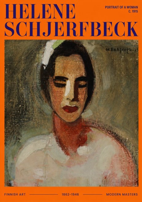 Helene Schjerfbeck Portrait of a Woman III No3 - Plakát