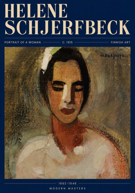 Helene Schjerfbeck Portrait of a Woman III No5 - Plakát