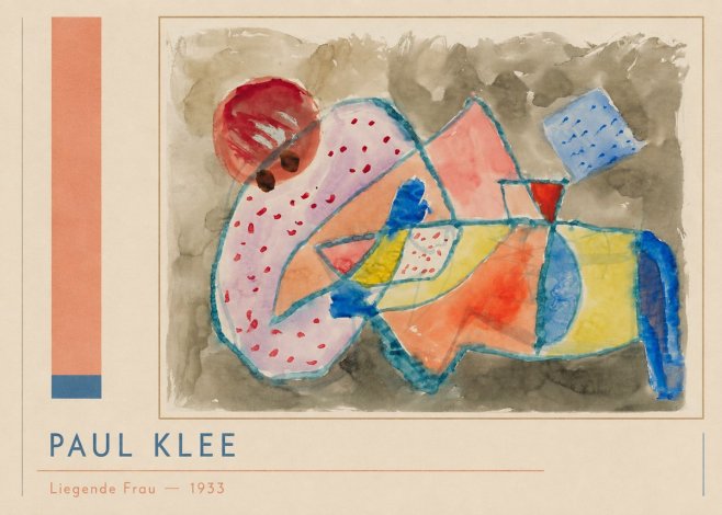 Paul Klee Liegende Frau - 1933 No3 - Plakát