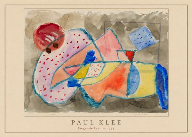 Paul Klee Liegende Frau - 1933 No4 - Plakát