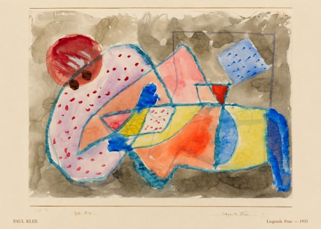 Paul Klee Liegende Frau - 1933 No5 - Plakát