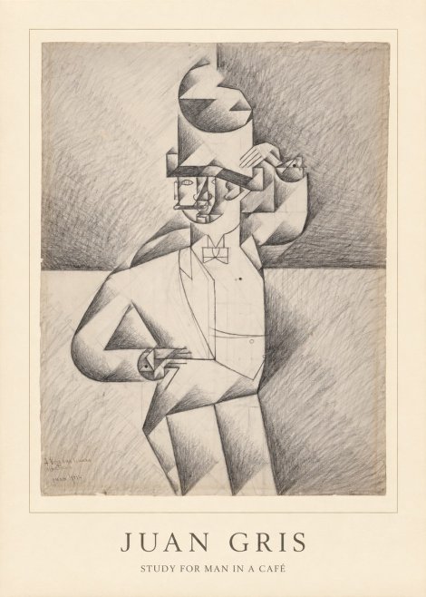 Juan Gris Study for Man in a Café No4 - Plakát
