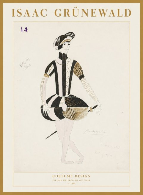 Isaac Grünewald Costume Design IX No1 - Plakát