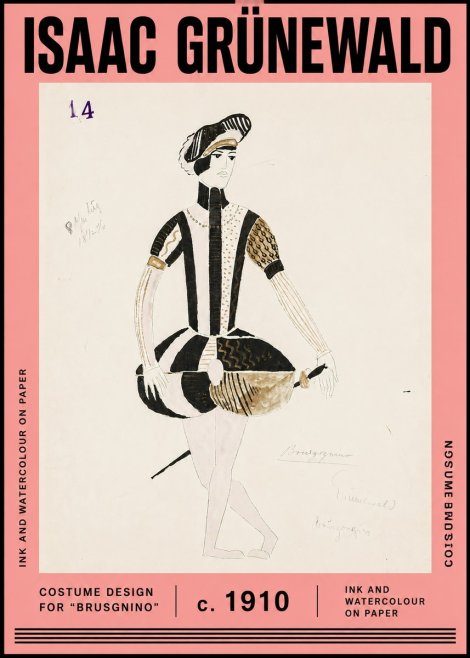 Isaac Grünewald Costume Design IX No6 - Plakát