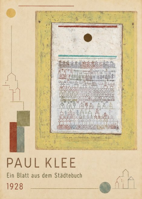 Paul Klee Ein Blatt Aus Dem Städtebuch No2 - Plakát