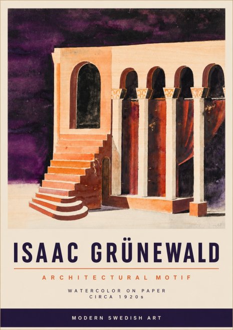 Isaac Grünewald Architectural Motif I No3 - Plakát