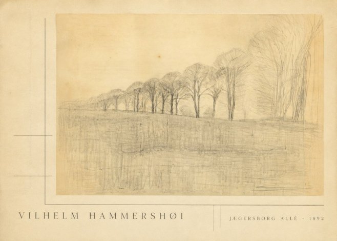 Vilhelm Hammershøi Jægersborg Allé No4 - Plakát